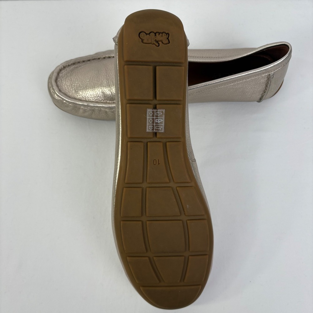 Coach Marley Driver Metallic Champagne Gold Leather Loafers G5200 Womens 10B - Picture 11 of 12